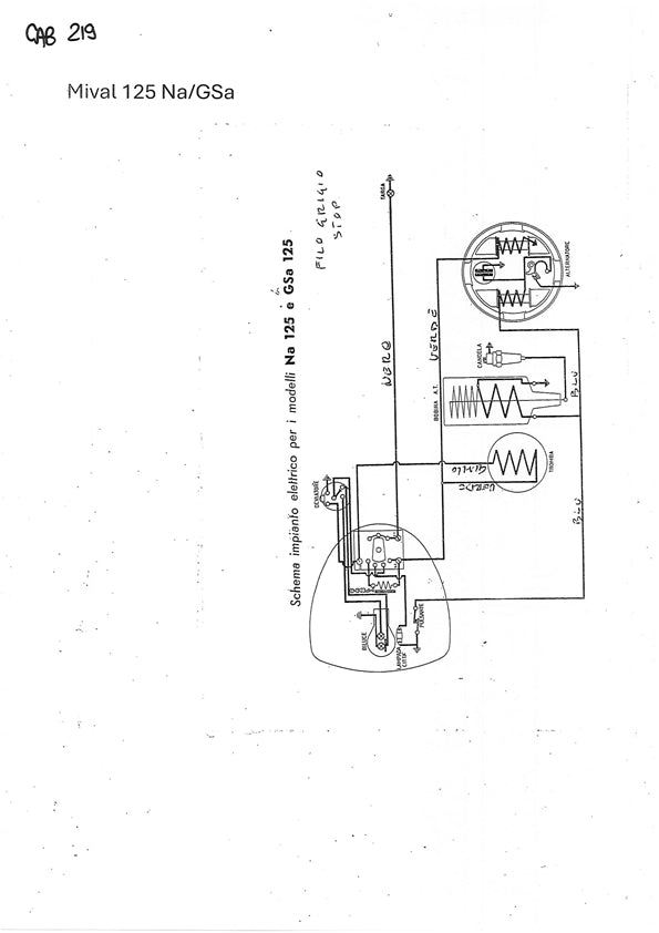 IMPIANTO ELETTRICO MIVAL 125 NA/GSA | MotoRo Motorparts