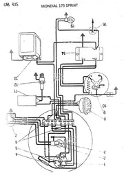 IMPIANTO ELETTRICO MOTO MONDIAL 175 SPRINT | MotoRo Motorparts