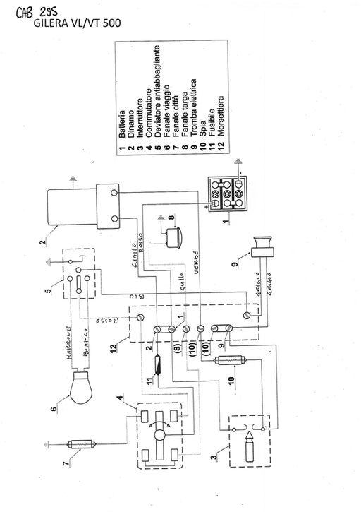 IMPIANTO ELETTRICO MOTO GILERA VL/VT 500 | MotoRo Motorparts