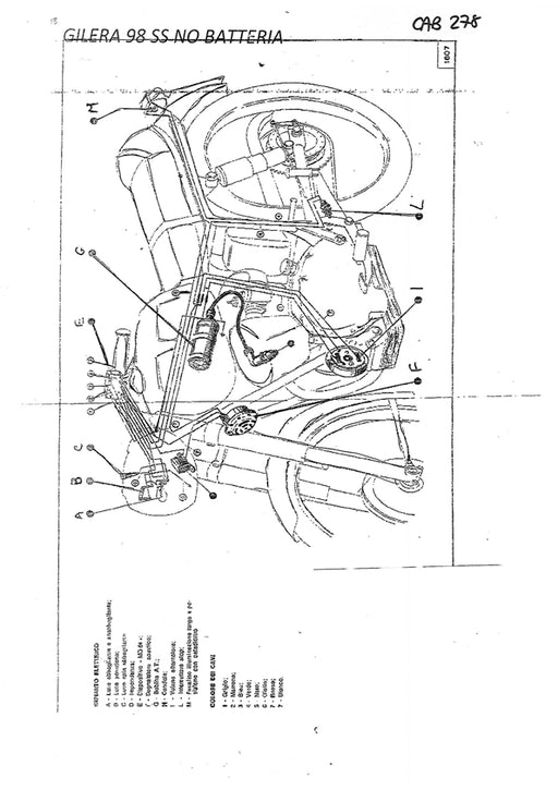 IMPIANTO ELETTRICO MOTO GILERA 98 NO BATTERIA | MotoRo Motorparts