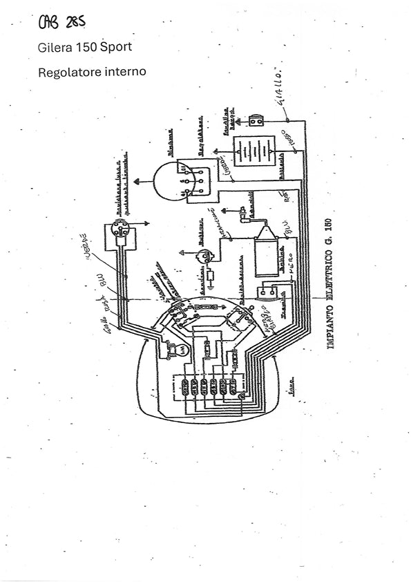 IMPIANTO ELETTRICO MOTO GILERA 150 REGOLATORE INTERNO SPORTIVO | MotoRo Motorparts