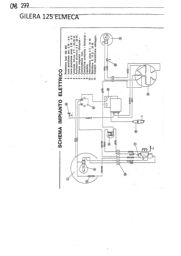 IMPIANTO ELETTRICO MOTO GILERA 125 ELMECA | MotoRo Motorparts