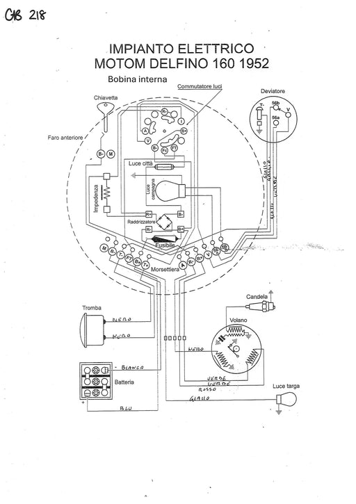 IMPIANTO ELETTRICO MOTOM DELFINO 160 | MotoRo Motorparts