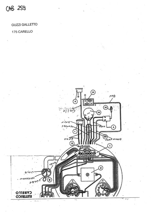 IMPIANTO ELETTRICO GUZZI GALLETTO 175 CARELLO | MotoRo Motorparts