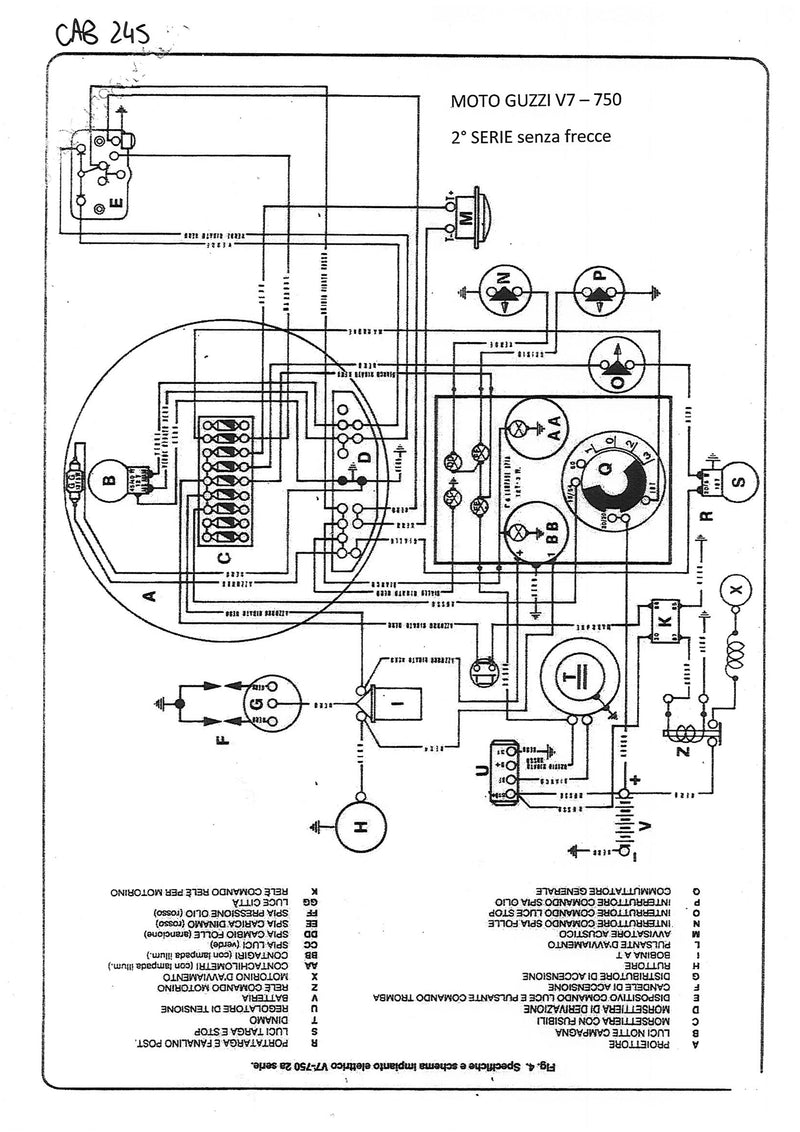 IMPIANTO ELETTRICO MOTO GUZZI V7-750 SPECIAL 2°SERIE NO FRECCE | MotoRo Motorparts