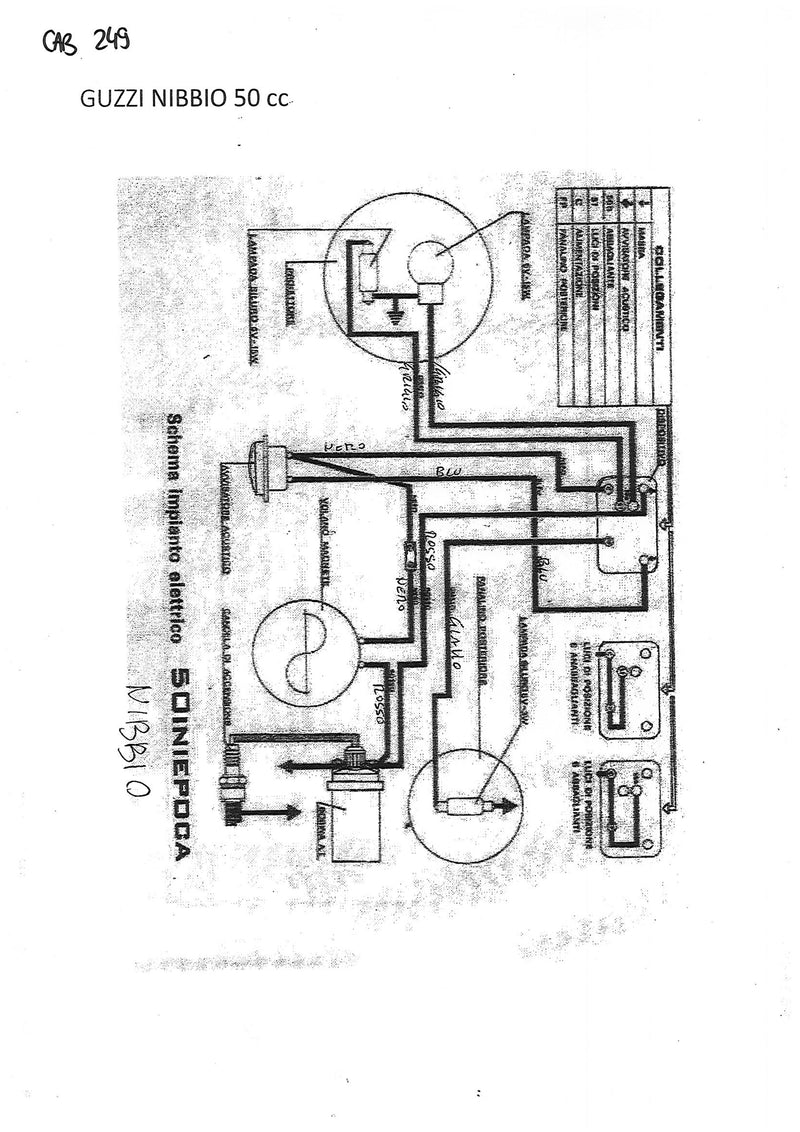 IMPIANTO ELETTRICO MOTO GUZZI NIBBIO 50 CC | MotoRo Motorparts