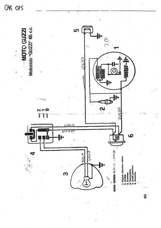 IMPIANTO ELETTRICO MOTO GUZZI GUZZINO 65 CC | MotoRo Motorparts