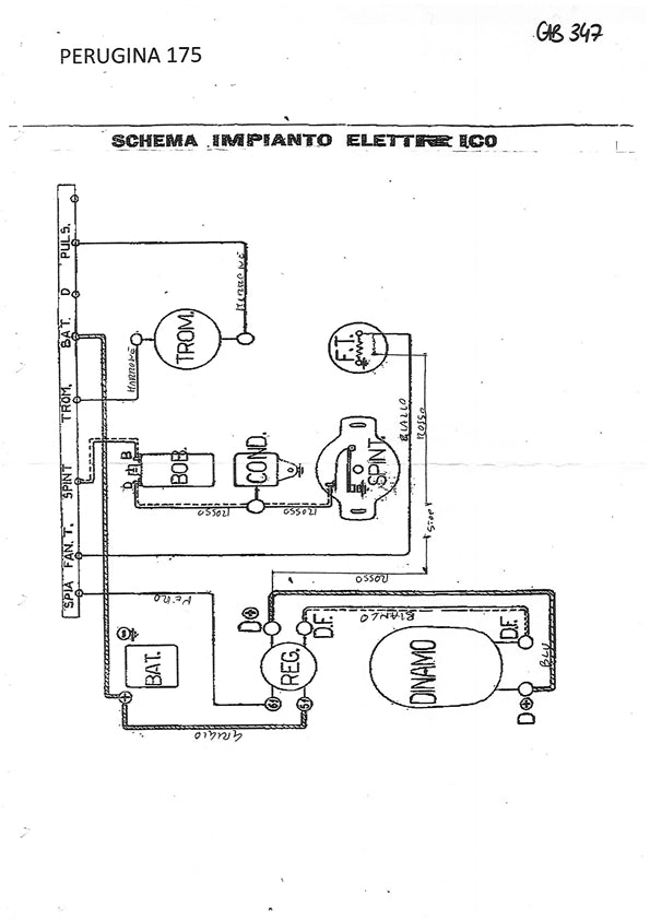 IMPIANTO ELETTRICO MOTO PERUGINA 175 | MotoRo Motorparts