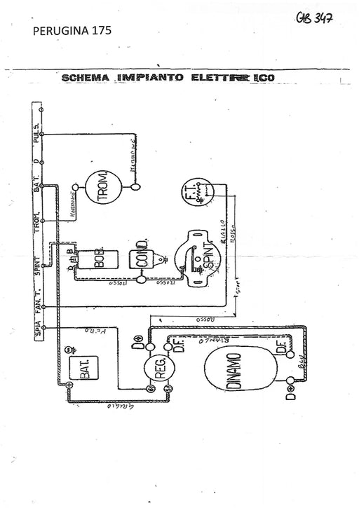 IMPIANTO ELETTRICO MOTO PERUGINA 175 | MotoRo Motorparts