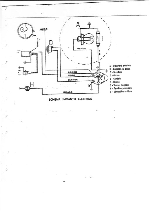 IMPIANTO ELETTRICO TUBONE 48 /50 CC BOBINA ESTERNA A PUNTINE ANNI '70 | MotoRo Motorparts